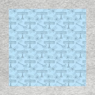 Airplanes for Days Continuous Pattern T-Shirt